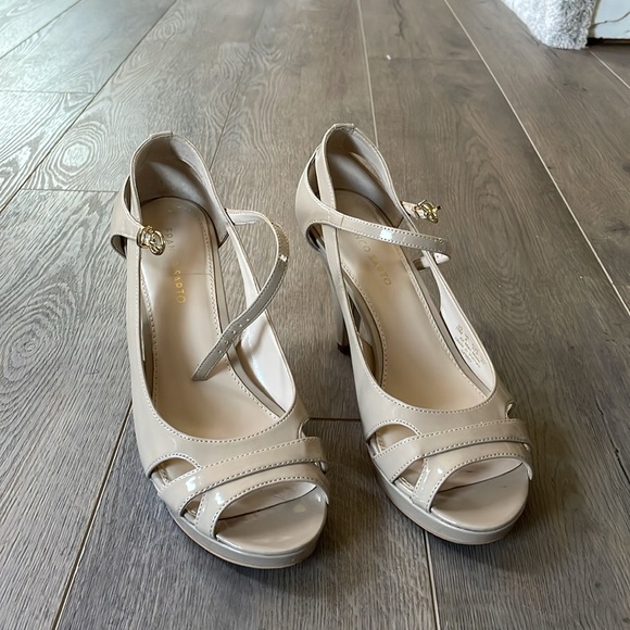 FRANCO SARTO nude strappy heels women’s size 10 - Picture 2 of 6